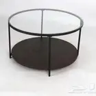 طاوله حديث ا قزاز مع حديد وخشب وتس فقط