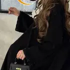 عبايه اكريب ملكي لول طرف الكم كوري
