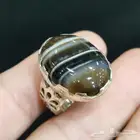 خاتم فضه عقيق جزع هندي