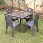 اطقم طاولات طعام بلاستيك مربع مع 4 كراسي
