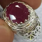 خاتم ياقوت افريقي غير معالج بشهادة