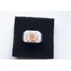 خاتم فضة ثقيل بحجر الزركون