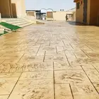 معلم الخرسانة المطبوعة الملونه صبة ديكور الختام صبة مروحة صب