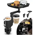 حامل أكواب-طاولة سيارة 4-in-1 مع صينية قابلة للتعديل