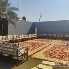 تااجيرجلسات شعبي ومغربي و كراسي فرفس طاولات طعام كراسي ملبس