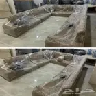 مجلس كنب ارضي شبه الجديد نظيف جدا
