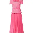 فستان سلف بروتريه وردي مقاس M