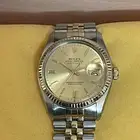 ساعه رولكس نص ذهب للبيع مقاس 36اصليه