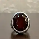 خاتم عقيق يماني كرزي طبيعي (تم البيع)