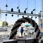 افتتاح تراس. اضاءات. قوس بلون. سيتي كلر. بيمات.