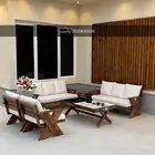 كراسي خشب حديقه   جلسات خارجيه وطاولات