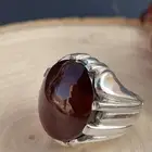 خاتم عقيق كبدي زعفراني