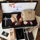 بوكس هدايا نسائي فاخر شنط ساعه عطر طقم شانيل توصيل فوري سارع