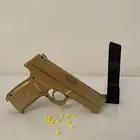 مسدس خرز ذهبي فضي