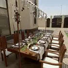 للبيع مستعجل كراسي و طاولات خشب زان قوي جدا