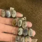 خواتم فضه 925 حجر طبيعي عقيق ملكيه