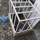 شبك حديد مكييف مع حلق الخشب