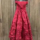 فستان لون احمر المقاس فري سايز