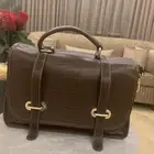 شنطة جلد بني