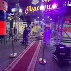 بوابه تراس مع الاضاءات والمهرج بلونات