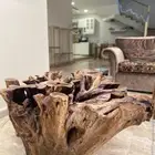 طاولات خشب طبيعي