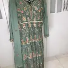 فستان سهرةهندي فساتين زواج فضي ملكة عرس عروس فخمة براق