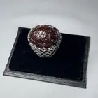 خاتم عقيق يماني كرزي منقوش