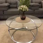 طاولة قزاز بقاعده استيل هوم بوكس