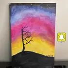 لوحة فنية رسم بألوان مائية