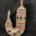 جنبيه قديمه جدا  مطعمه باحجار عقيق وحاده