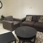 كنب 6 كراسي مع طاولة كبيره و صغيره ايكيا