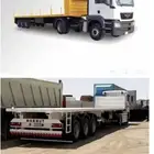 سطحه تريله لنقل البضائع مع سطحه كرين