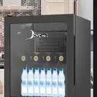 ثلاجة 50لتر عرض صغيرة زجاجية جي في سي برو - اسود