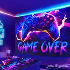 قماش GAME OVER مضيئ باحجام مختلفة