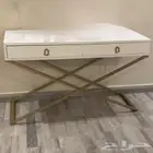 كونسول مدخل ابيض وذهبي جديد
