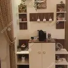 ركن قهوة لون بيج مع بني