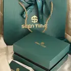 ساعه رجالي جلد استنال استيل من ماركة ( SEEN TIME )