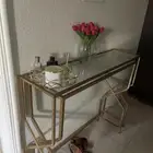 طاولة استقبال ذهبية كبير و وسط كونسول