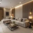 ديكور مكتبة تلفزيون خلفيه شاشه واجهه خشب بديل شيبورد مكتبه