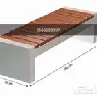 سلات نفايات كراسي خرسانية احواض زرع مصدات جلسات خرسانية بتر