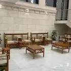 جلسات خارجية تقم كراسي خشب و حديد