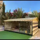 عمل قراميد مظلات تلبيس قماش سواتر بيت شعر