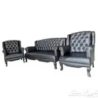 مكتبى كنب جلد فخم متوفر جديد التصميم سعر الجمله