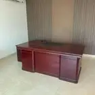 طقم كامل مكتب مع طقم كنب جلد اسود