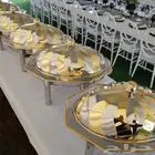 سخان كوزى بيضاوى بحامل الغطاء وسط ذهبى وفضى