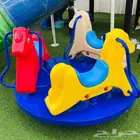 لعبه حصان دوره ثلاثه اشخاص ممتعه للالطفال امان للاطفال