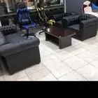 اثاث المكتبي كنب جلد مختلف ألوان مختلفه شكل جديد مادل