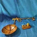 ميزان نحاس تراثي مخزن مع أوزان تراثيه صناعة أوروبية شغال