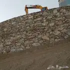 مقاول بنيان حجر وقص اراضي بوكلين وتخريم وفك الصخور