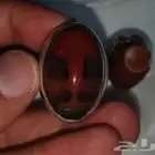 خاتم تحفه قبه عقيق مصور طبيعي قديم